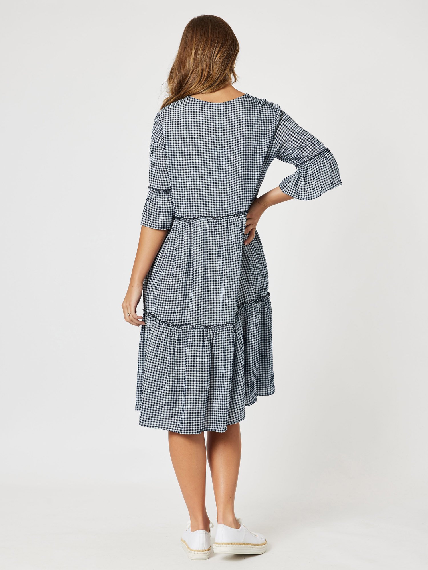 ThreadzTiered Gingham Dress BrandsThreadz Mhor Threadz s22