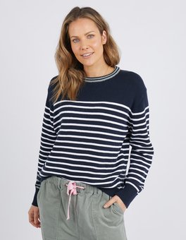 Elm - Portia Stripe Knit-tops-Mhor