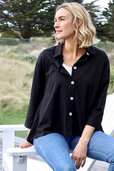 White On Black - Anna Shirt-tops-Mhor