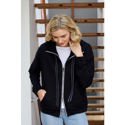 White On Black - Zip Jacket