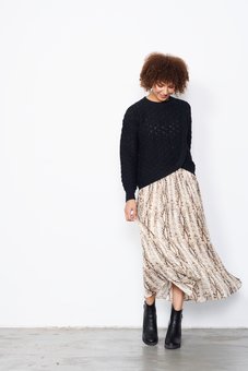 Caju - Snake Print Skirt-bottoms-Mhor