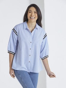 Marco Polo-Stripe Trim Top-tops-Mhor