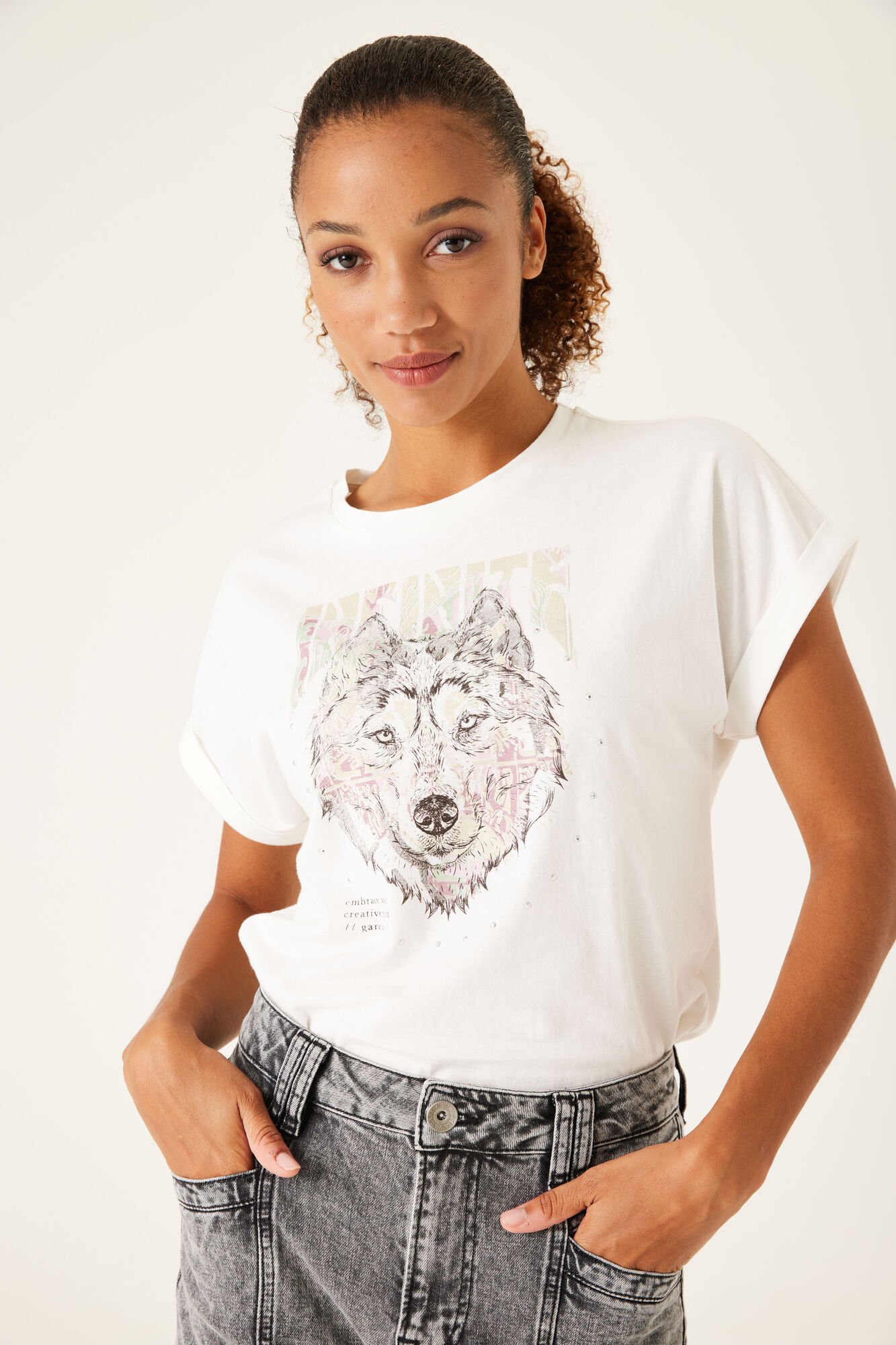 Garcia T-Shirt Manica Corta Donna - Maglietta In Cotone, Casual, Qualità Alta, Colore Classico