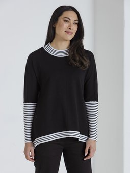 Marco Polo - Longsleeve Stripe Slice Sweat -tops-Mhor