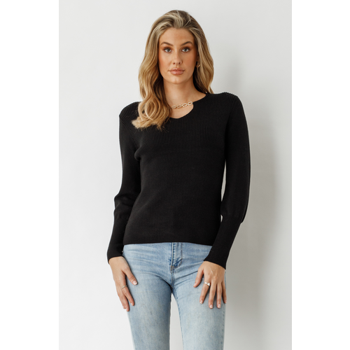 Holmes & Fallon-Neck Trim Jumper