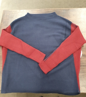 Holmes & Fallon-Ribbed Colour Block Jumper-tops-Mhor