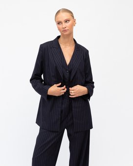 White Closet - Pinstripe Blazer-tops-Mhor