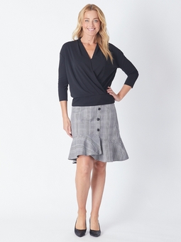 Luna Sky-Check Skirt-bottoms-Mhor