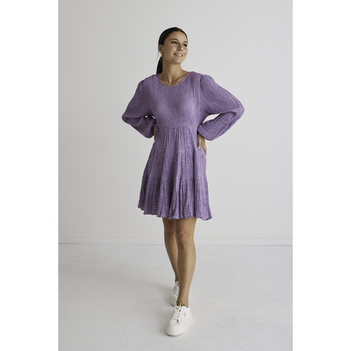 Ivy & Jack - Bella Mauve Tiered Mini Dress