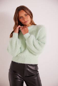 Mink Pink - Luma Fluffy Sweater-tops-Mhor