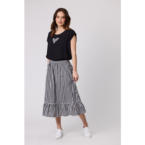 Classified-Check Skirt