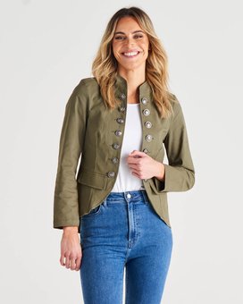 Betty Basics-Stacey Military Jacket-tops-Mhor
