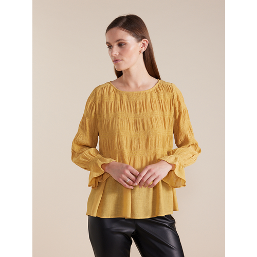 Marco Polo - L/S Pleated Top