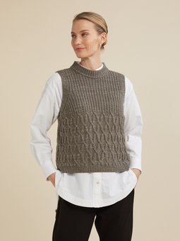 Marco Polo - Cable Knit Vest-tops-Mhor