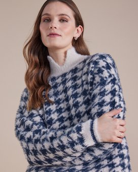 Marco Polo - L/S Houndstooth Sweater-tops-Mhor