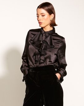 Fate + Becker - Only She Knows Ruffle Shirt-tops-Mhor