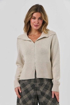 Naturals-Zip Cardi-tops-Mhor