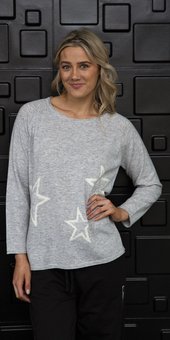 White On Black-Star Crew-tops-Mhor