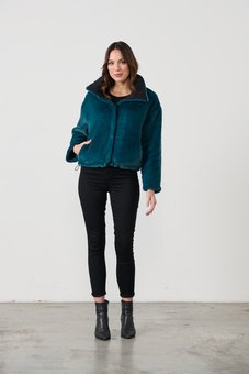 Holmes & Fallon-Reversible Faux Fur Jacket-tops-Mhor