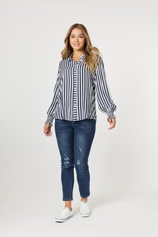 Threadz-Stripe Shirt-tops-Mhor