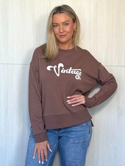Threadz-Sweatshirt Chocolate-tops-Mhor