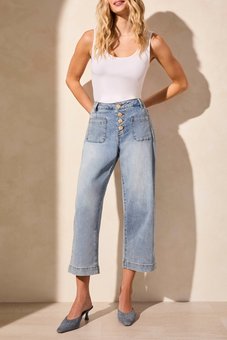 Tribal-Audrey Btn Fly Jeans-bottoms-Mhor