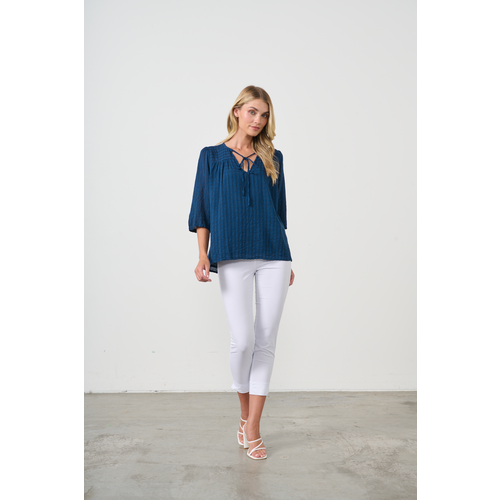 Holmes & Fallon-Seersucker Blouse