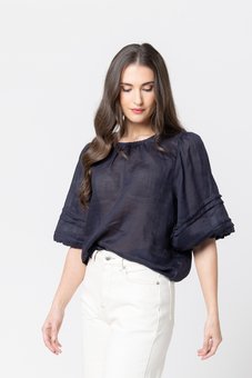 Leila & Luca-Fateful Puff Sleeve Top-tops-Mhor