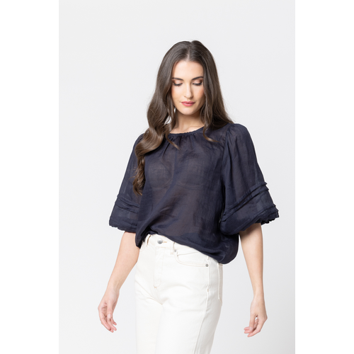 Leila & Luca-Fateful Puff Sleeve Top