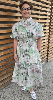 Liberty Rose-Print Shirt Dress-brands-Mhor