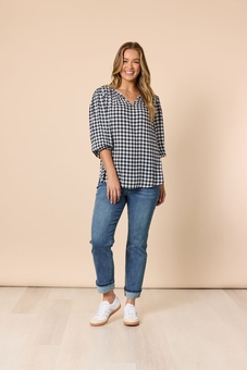 Threadz-Gingham Check Top-tops-Mhor