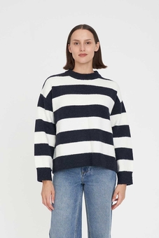 Huffer-Mackie Stripe Knit Crew-tops-Mhor