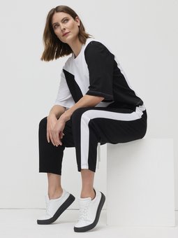 Marco Polo-Side Stripe Ponte Legging-bottoms-Mhor