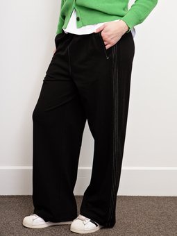 White On Black-Wide Leg Pant-bottoms-Mhor