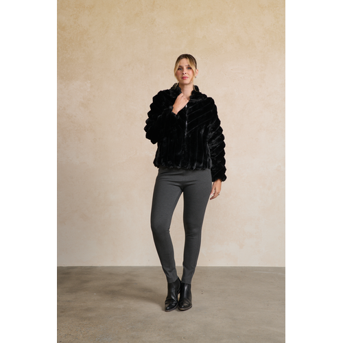 Holmes & Fallon-Faux Fur Panels Jacket