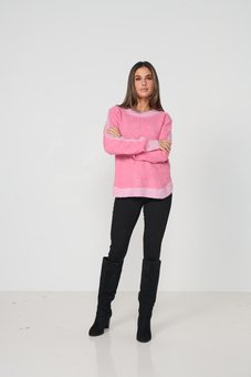 Caju-Scoop Hem Jumper-tops-Mhor