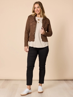 Threadz-Military Denim Jacket-tops-Mhor