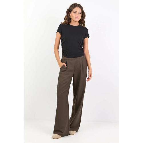 Among The Brave-Instinctive Dark Chocolate Wide Leg Pants