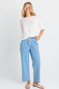 Betty Basics-Star Denim Jogger-bottoms-Mhor