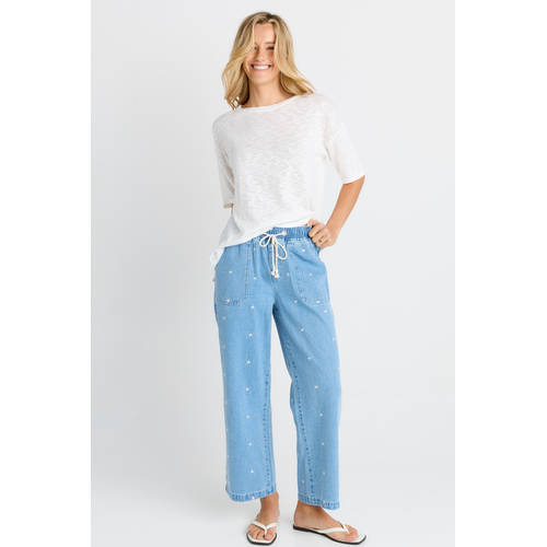 Betty Basics-Star Denim Jogger