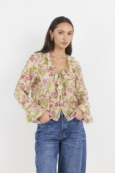 Among The Brave-Bohemian Floral Blouse-tops-Mhor