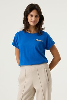 Garcia-T-shirt- summer cobalt-tops-Mhor