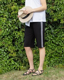 Whote On Black-Summer Shorts-bottoms-Mhor