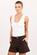 Among The Brave-Vale White V Neck Rib Tank
