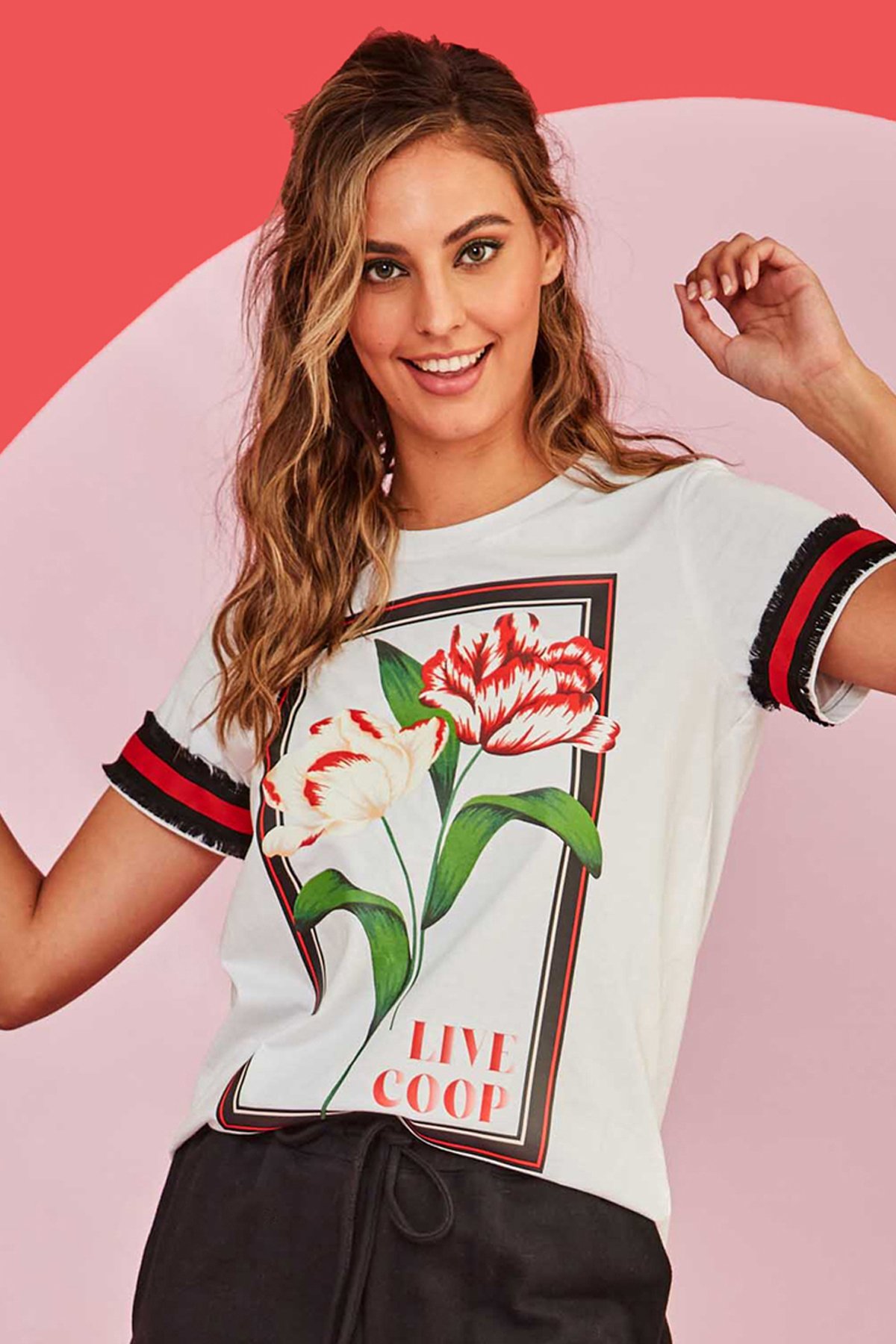 まっちゃん Coop Tshirt Coop By Trelise Cooper-Live Your Life T-Shirt - Tops-Tops & Tees