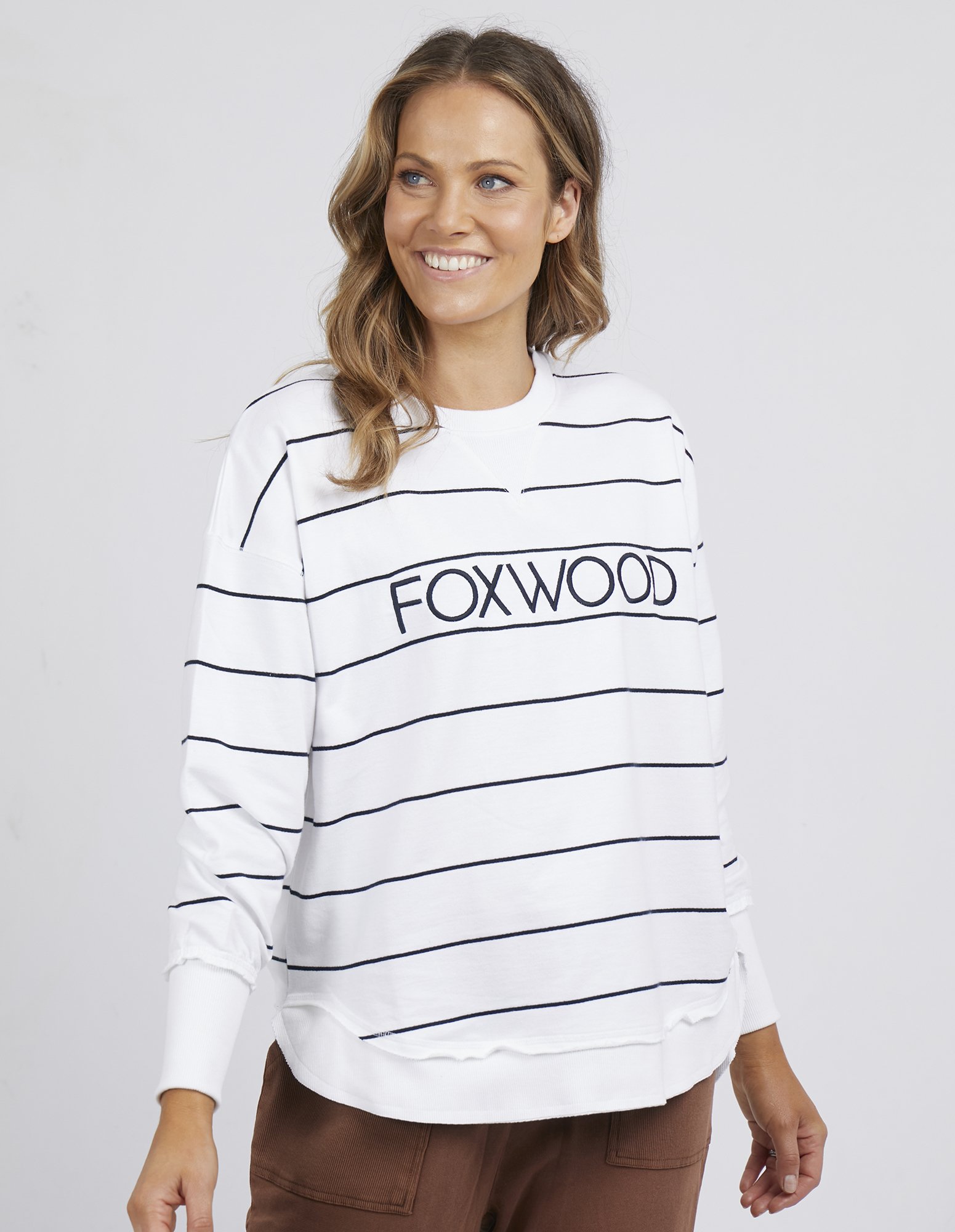 Foxwood - Simplified Stripe Crew - Tops-Jumpers & Cardis : Mhor ...