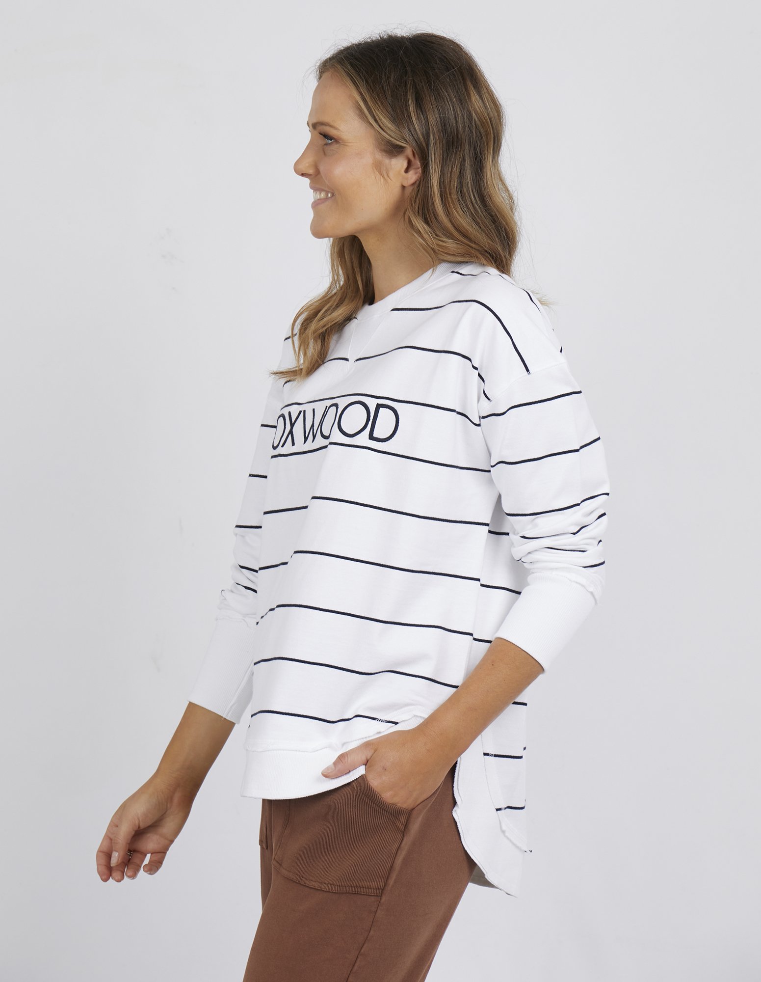 Foxwood - Simplified Stripe Crew - Tops-Jumpers & Cardis : Mhor ...